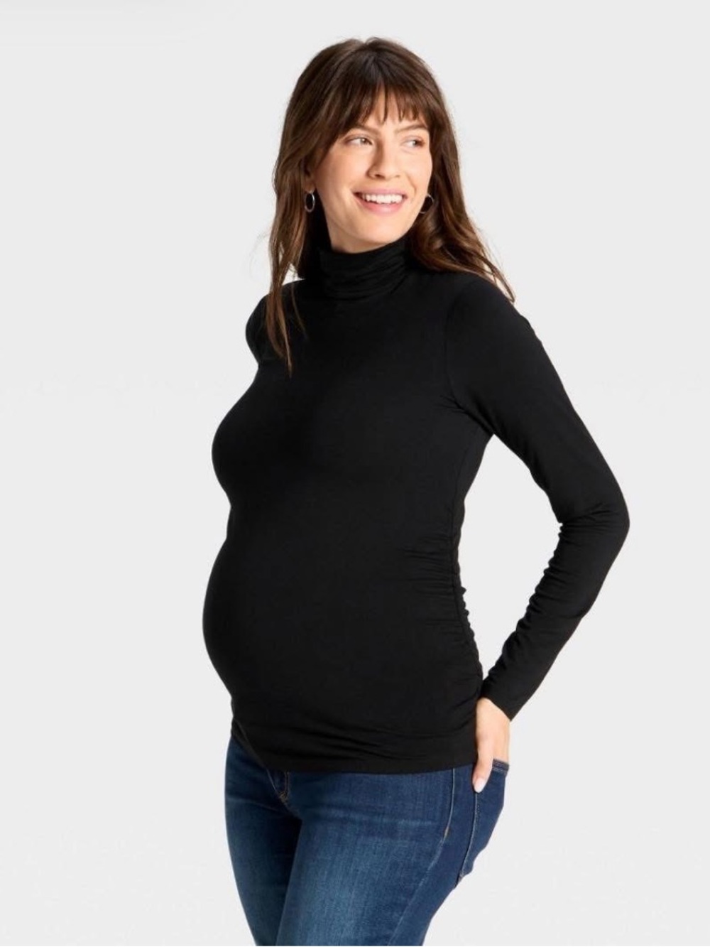 Long Sleeve Turtleneck Maternity T-Shirt - Isabel Maternity by Ingrid & Isabel™